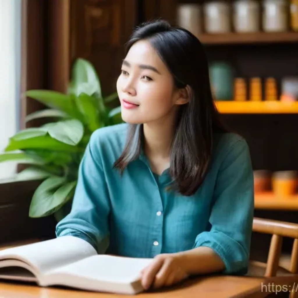 공유 서재 개념 도서관 - **Prompt 1: A Moment of Serene Discovery in a Shared Reading Cafe**
    "A candid, medium shot of a ...